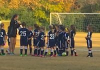 NTH Junior Academy Girls: Hailey teaching 7v7 field markings