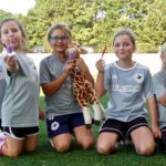 2018 team camp: LiCec and the girls enjoy cold treats!