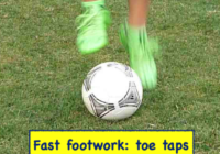 fast footwork: toe taps